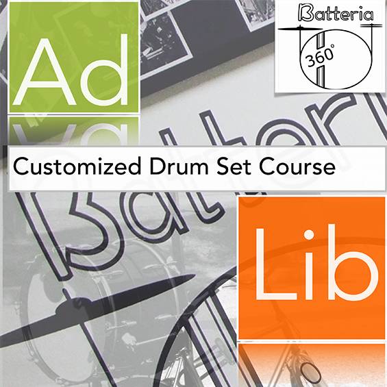 adlib customized drum set course genova school lessons batteria 360